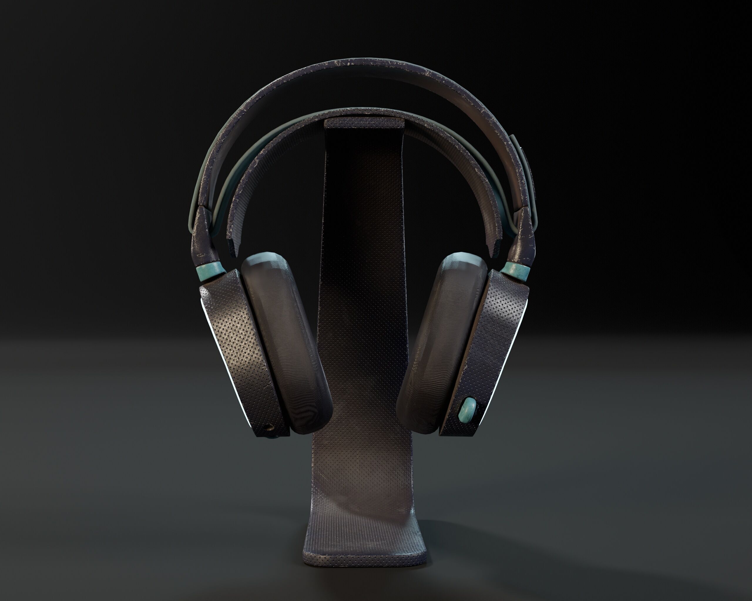 Sci-Fi Nova Wireless Headphones  Low-poly 3D model_4