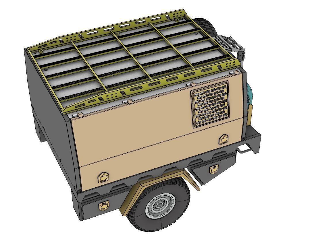 OFF ROAD REAR CANOPY Type 2 for BRX 01 and RC4wd trail finder 2 3D print model_9