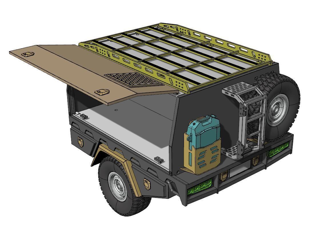 OFF ROAD REAR CANOPY Type 2 for BRX 01 and RC4wd trail finder 2 3D print model_11