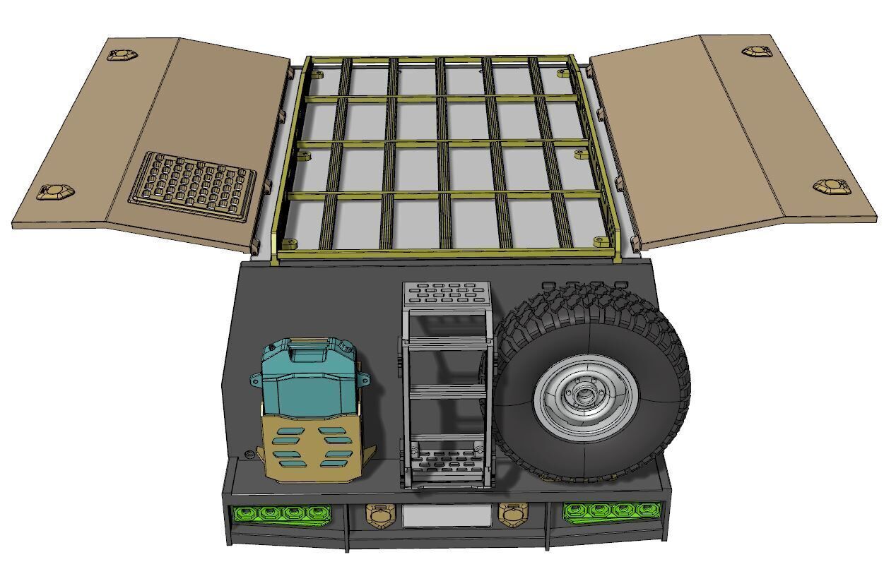 OFF ROAD REAR CANOPY Type 2 for BRX 01 and RC4wd trail finder 2 3D print model_12