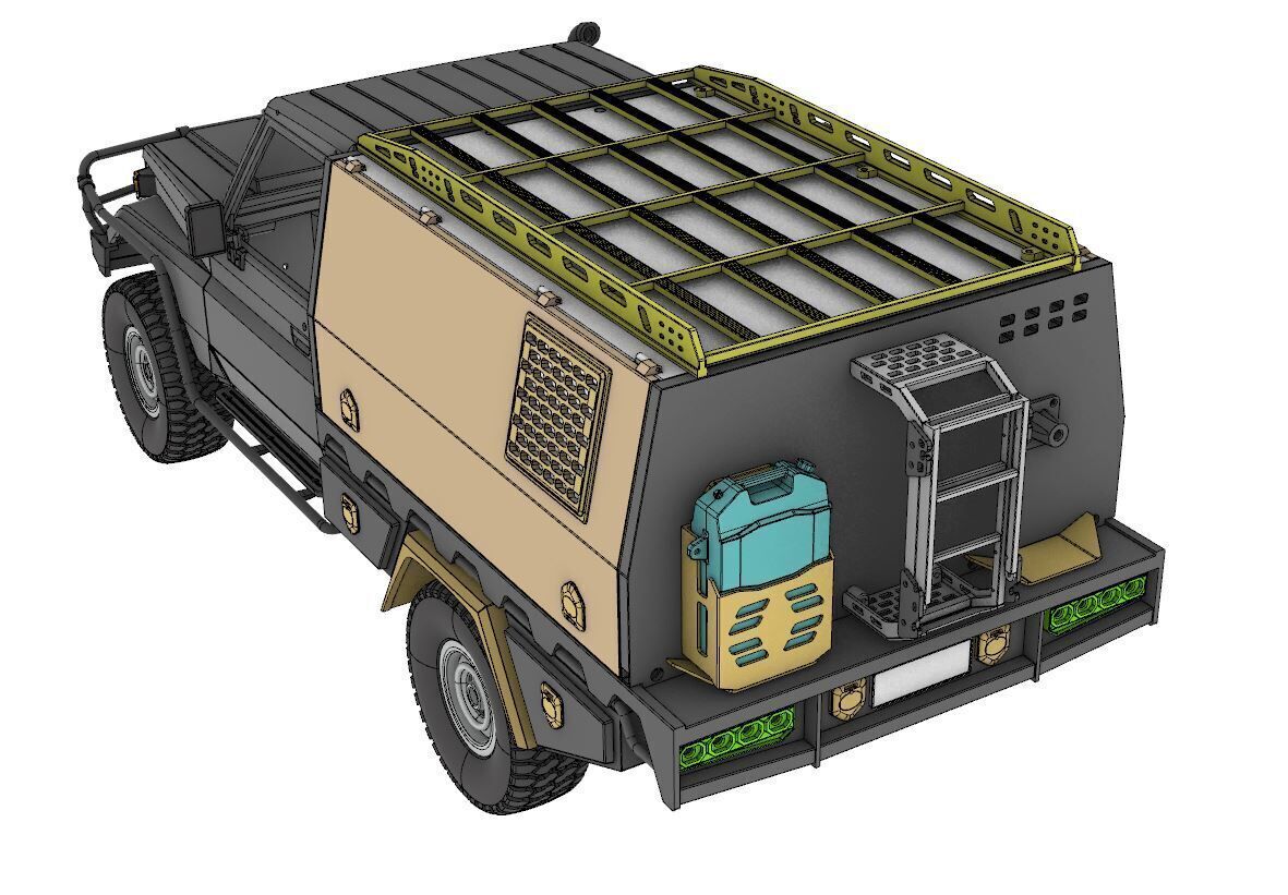 OFF ROAD REAR CANOPY Type 2 for BRX 01 and RC4wd trail finder 2 3D print model_3