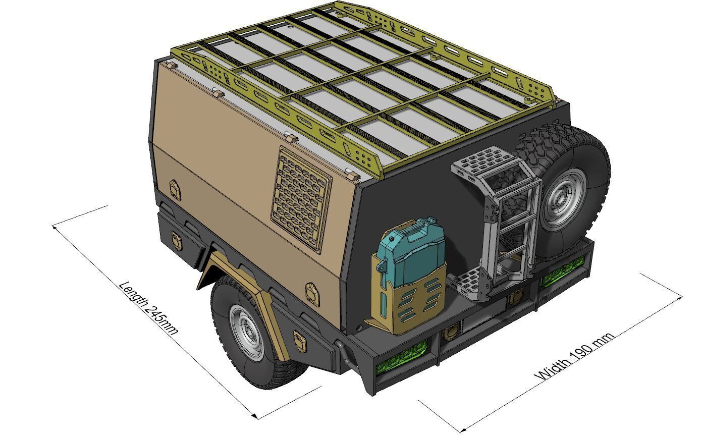OFF ROAD REAR CANOPY Type 2 for BRX 01 and RC4wd trail finder 2 3D print model_7