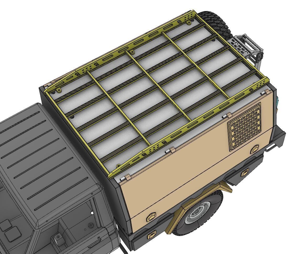 OFF ROAD REAR CANOPY Type 2 for BRX 01 and RC4wd trail finder 2 3D print model_8