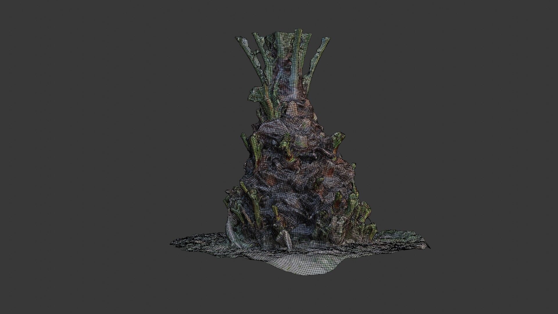 Decayed Plant Stump - 3D Scanned Organic Model Low-poly 3D model_2
