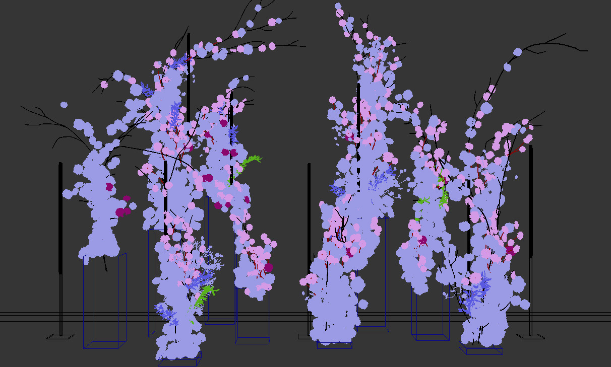 Floristry Fine art display 3D model_9