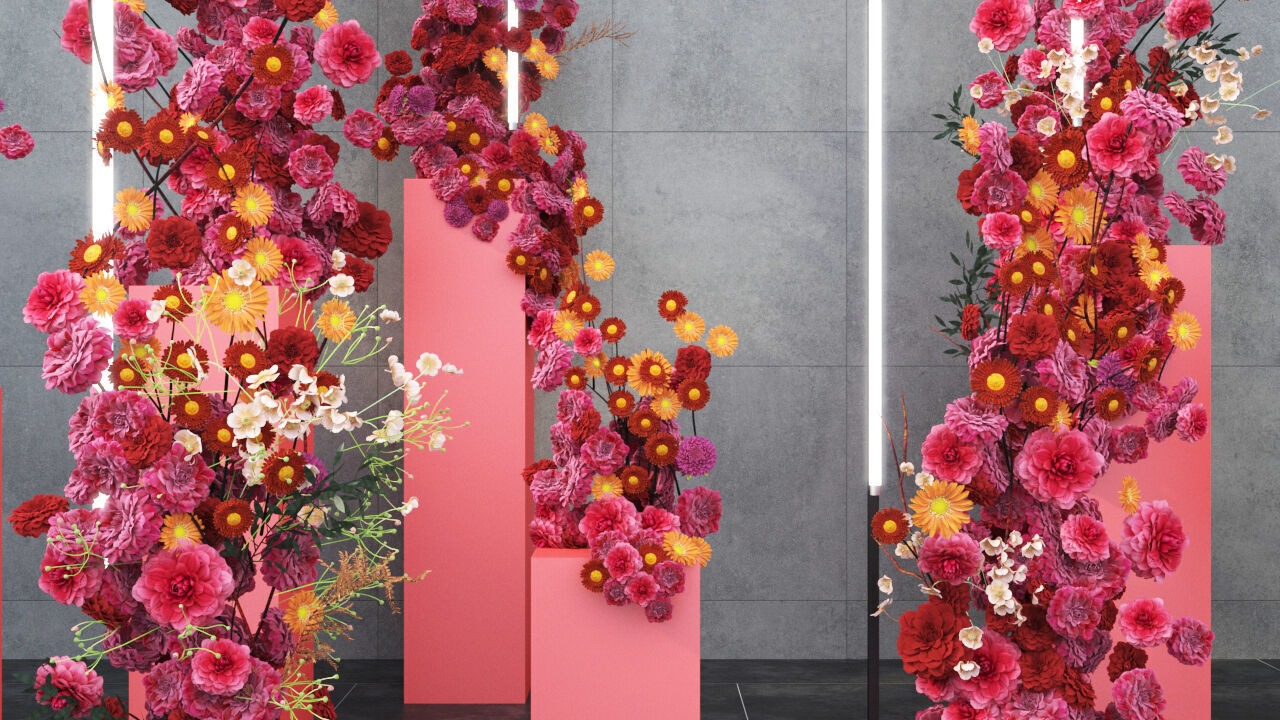 Floristry Fine art display 3D model_2