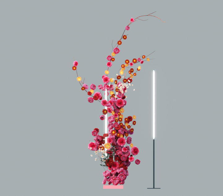 Floristry Fine art display 3D model_4