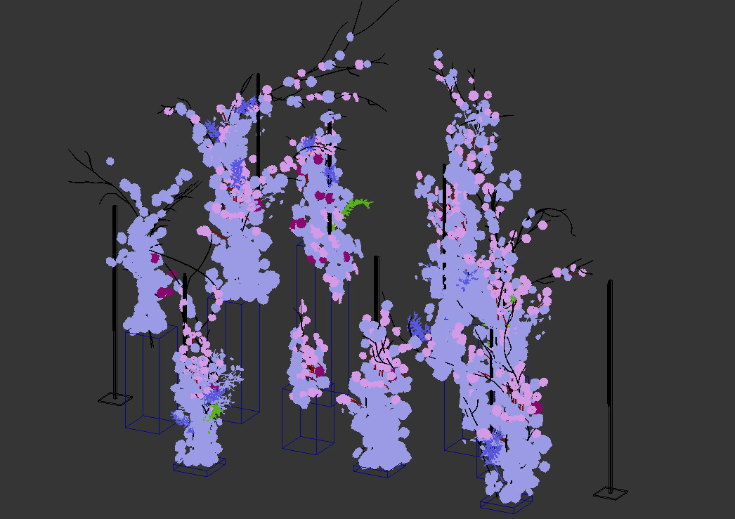 Floristry Fine art display 3D model_10