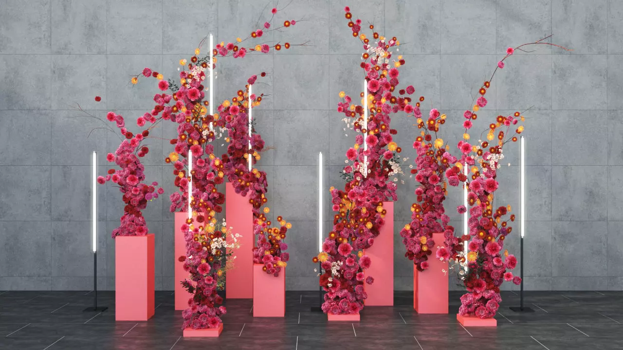 Floristry Fine art display 3D model_0