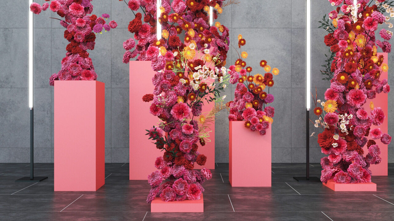 Floristry Fine art display 3D model_3