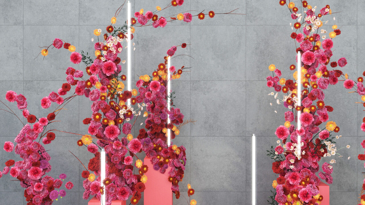 Floristry Fine art display 3D model_7