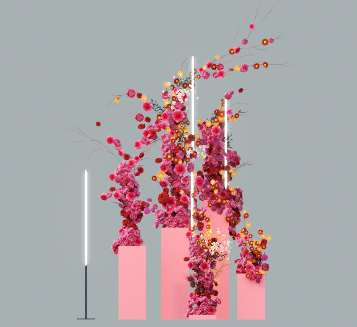 Floristry Fine art display 3D model_6