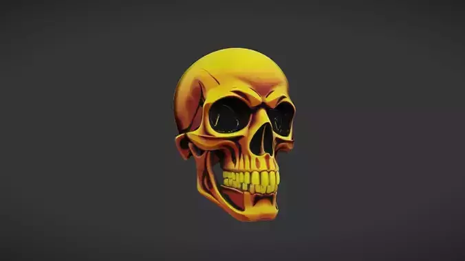 glowing skull artwork