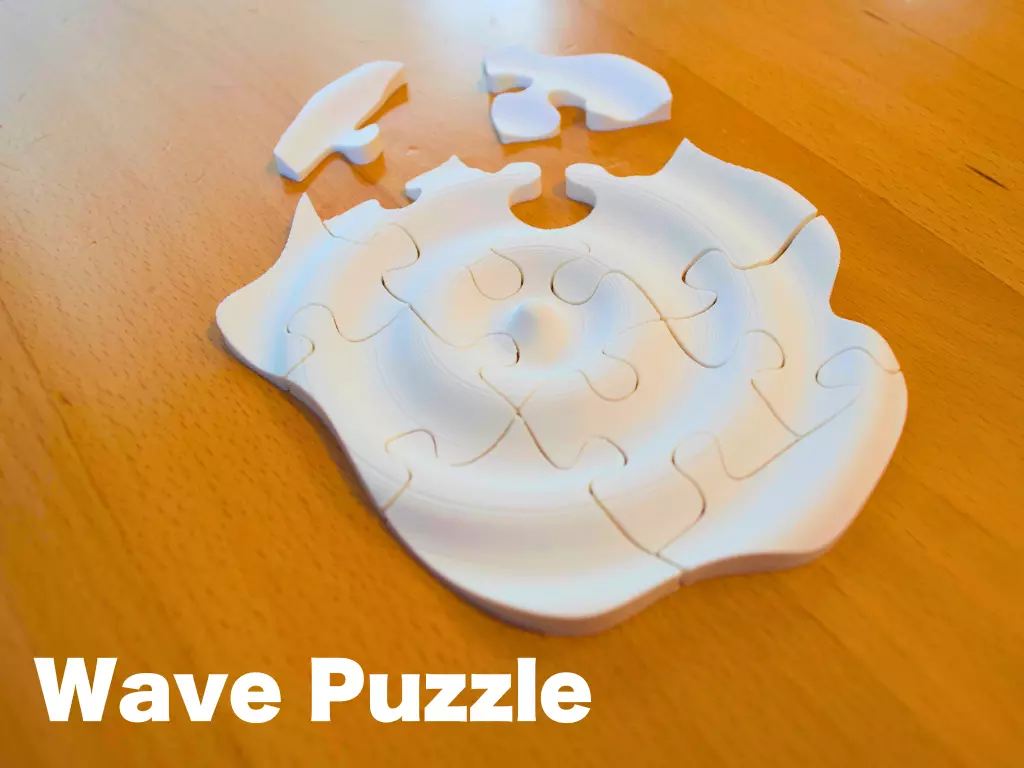  Wave Puzzle 3D Puzzle 11 pieces 3D print model_0
