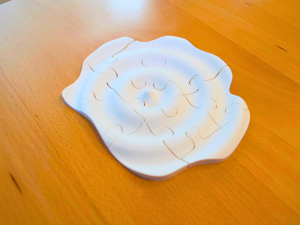  Wave Puzzle 3D Puzzle 11 pieces 3D print model_1