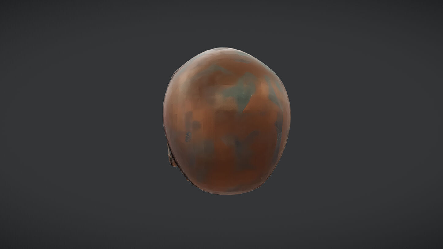 Bronze decorative human skull 3D model_22