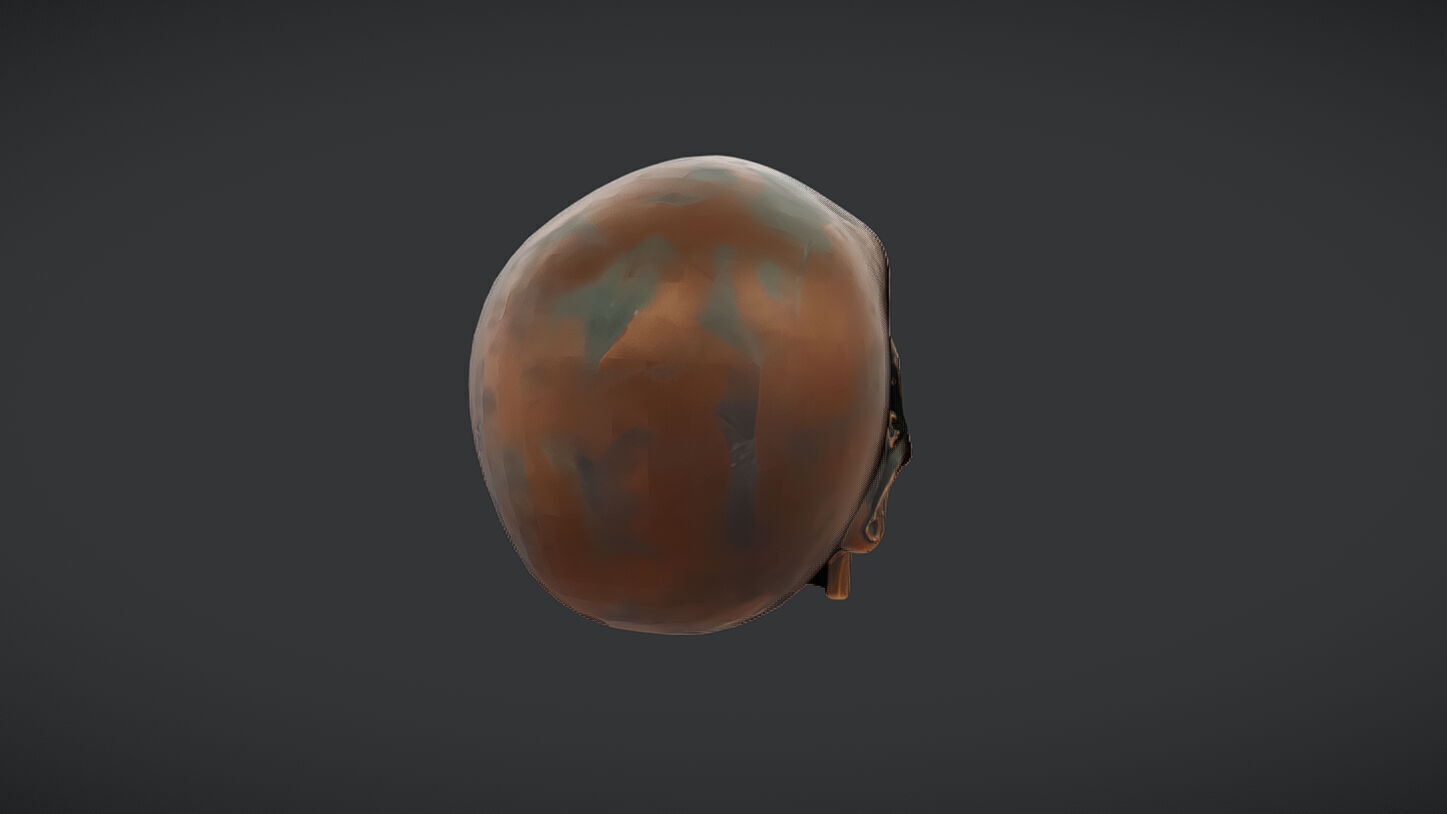 Bronze decorative human skull 3D model_20