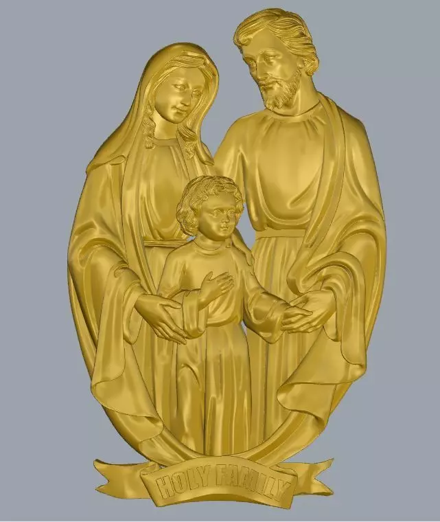 Jesus family 3D print model_0