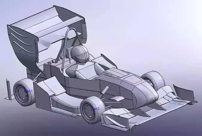 Oxford Brookes FSUK 2020 Formula Student CFD model 3D model