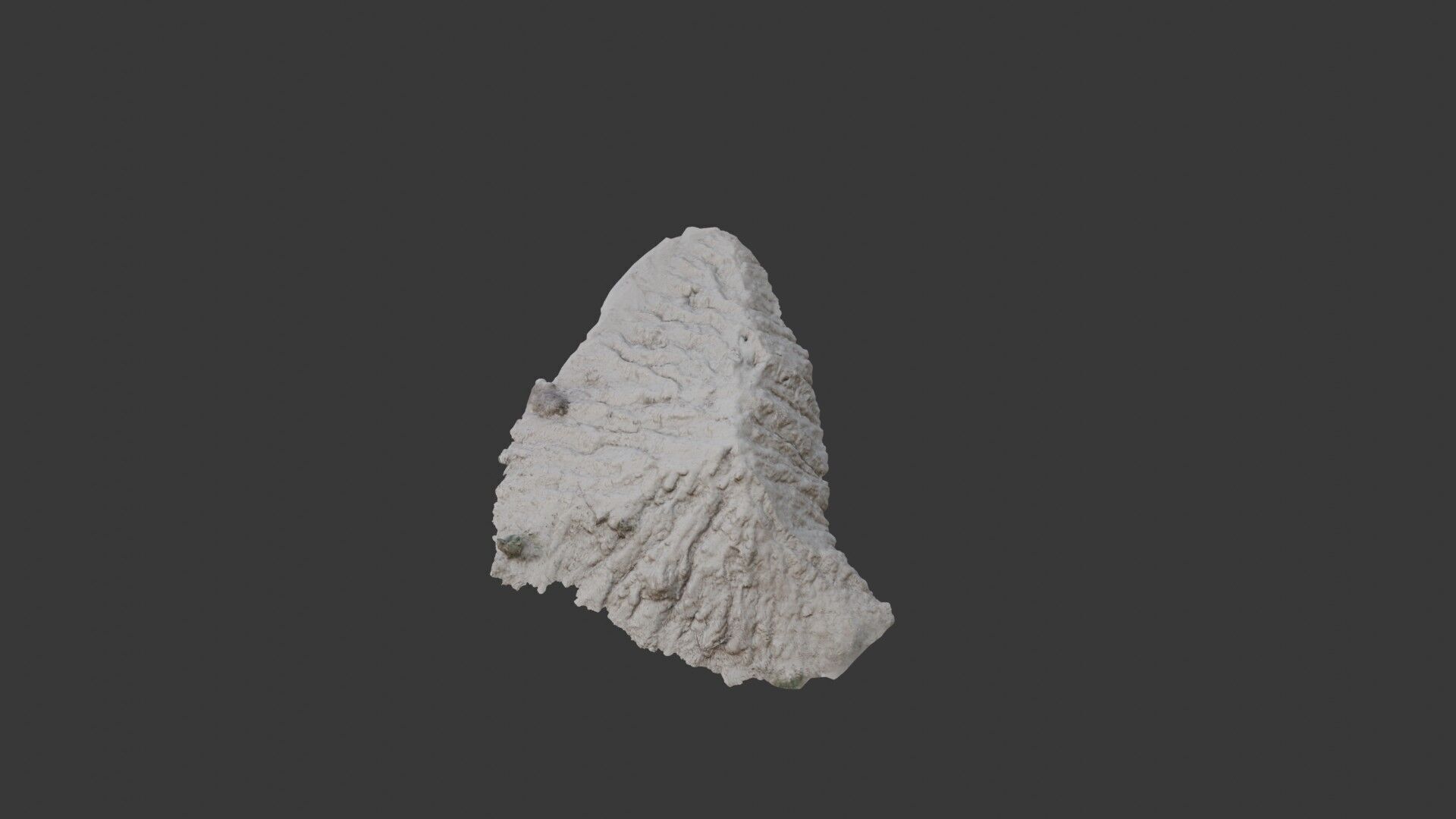 Realistic Rock Fragment - 3D Scanned Model Low-poly 3D model_1