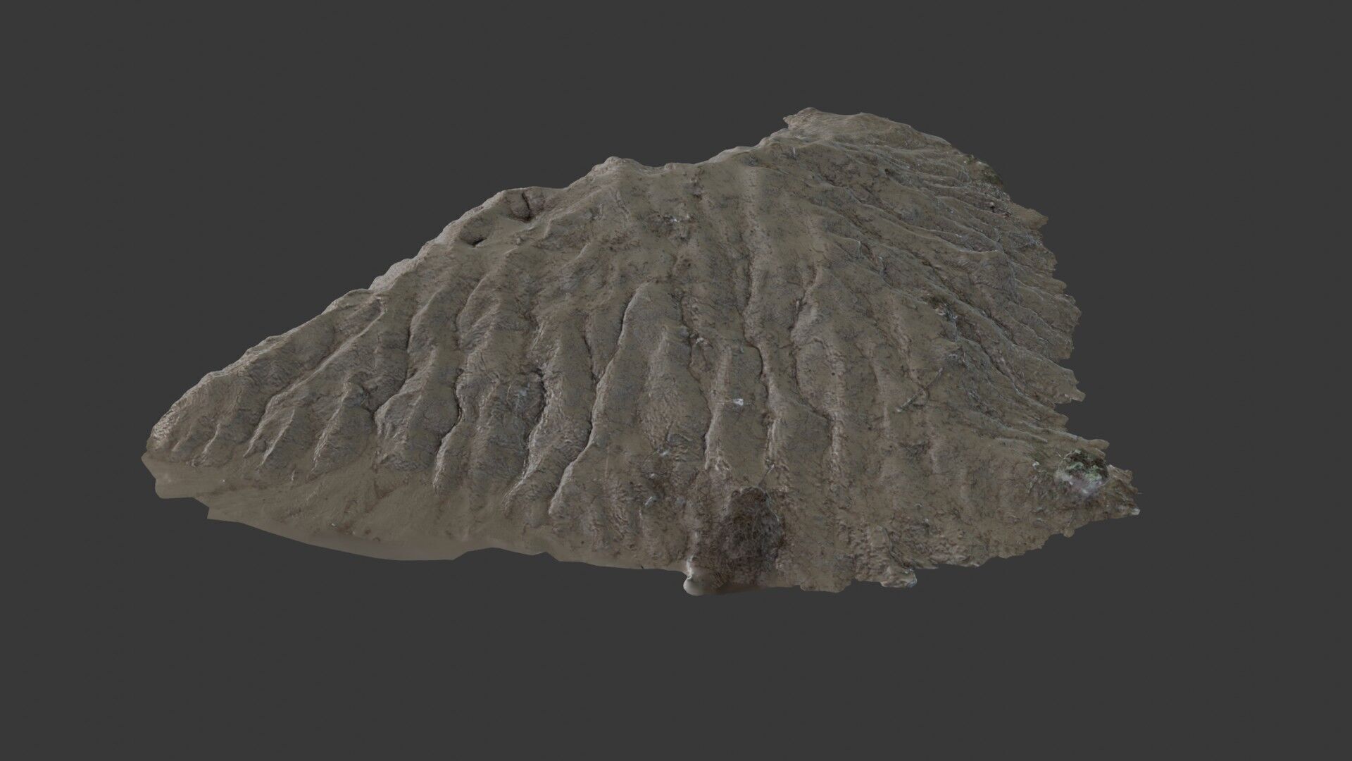 Realistic Rock Fragment - 3D Scanned Model Low-poly 3D model_4