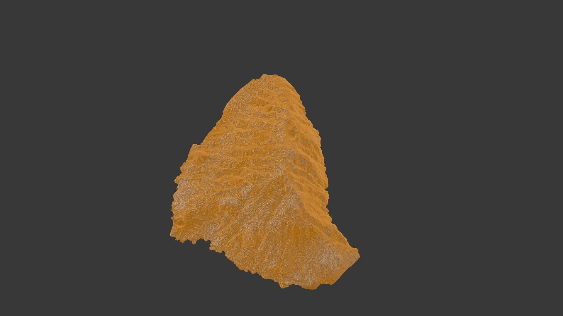 Realistic Rock Fragment - 3D Scanned Model Low-poly 3D model_2