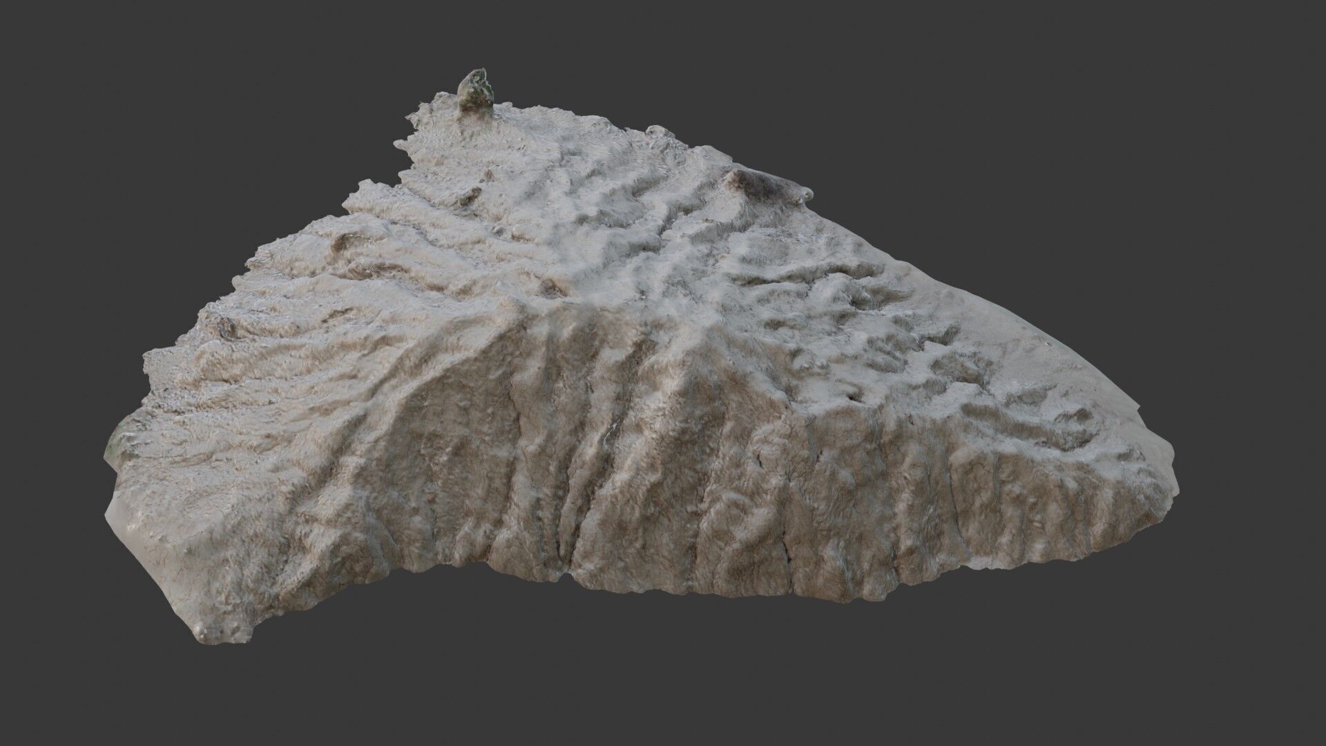 Realistic Rock Fragment - 3D Scanned Model Low-poly 3D model_3