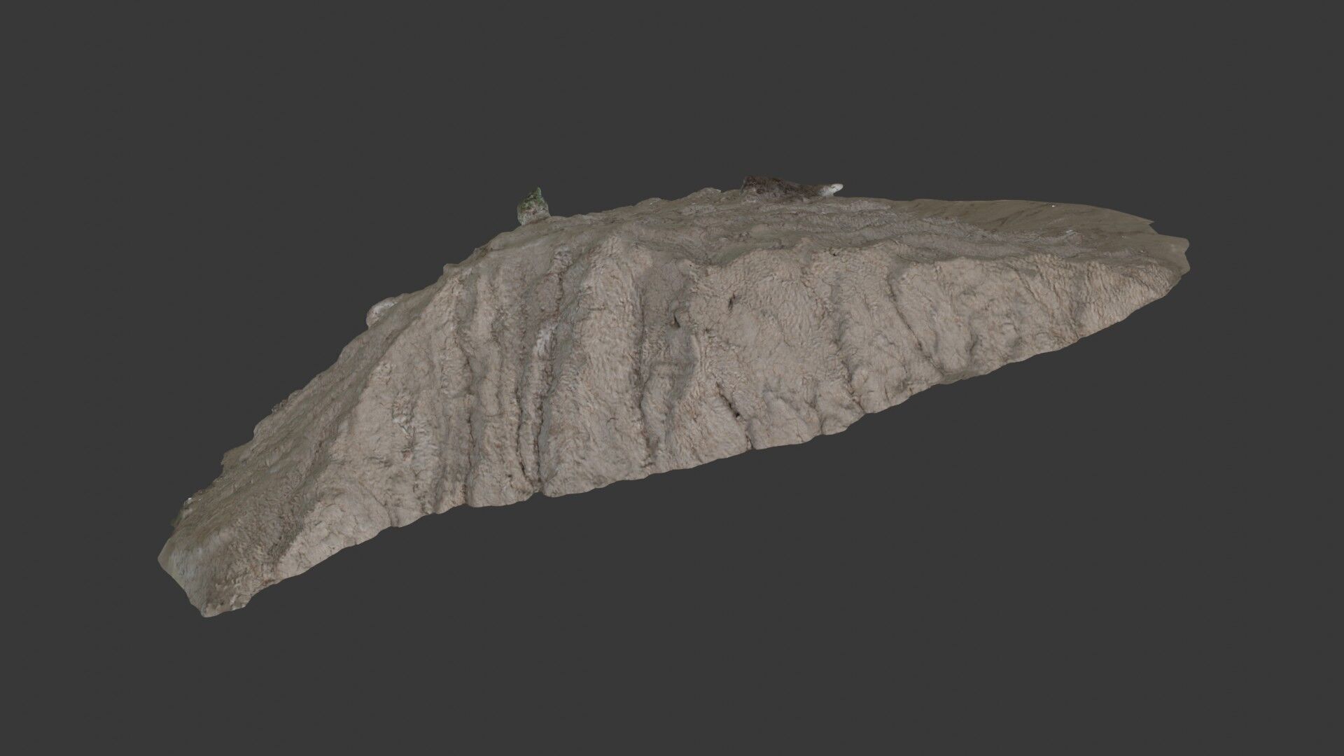 Realistic Rock Fragment - 3D Scanned Model Low-poly 3D model_5