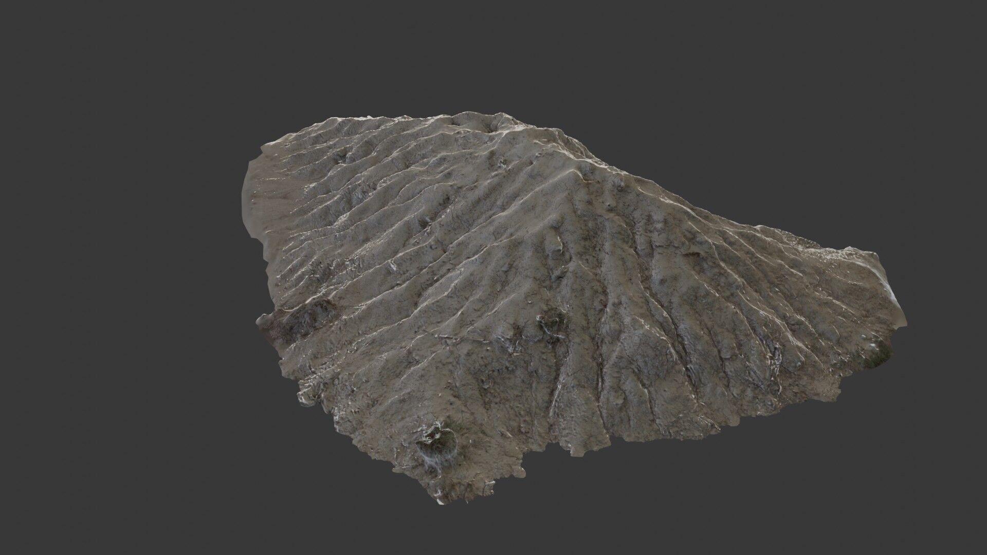 Realistic Rock Fragment - 3D Scanned Model Low-poly 3D model_6