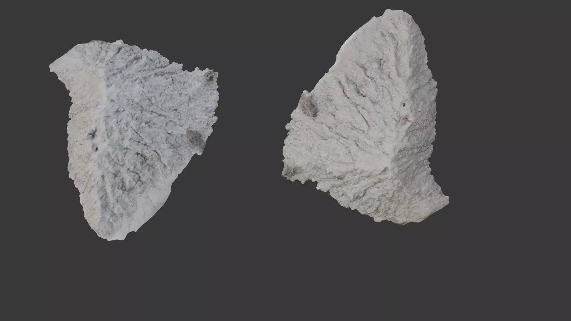 Realistic Rock Fragment - 3D Scanned Model Low-poly 3D model_0