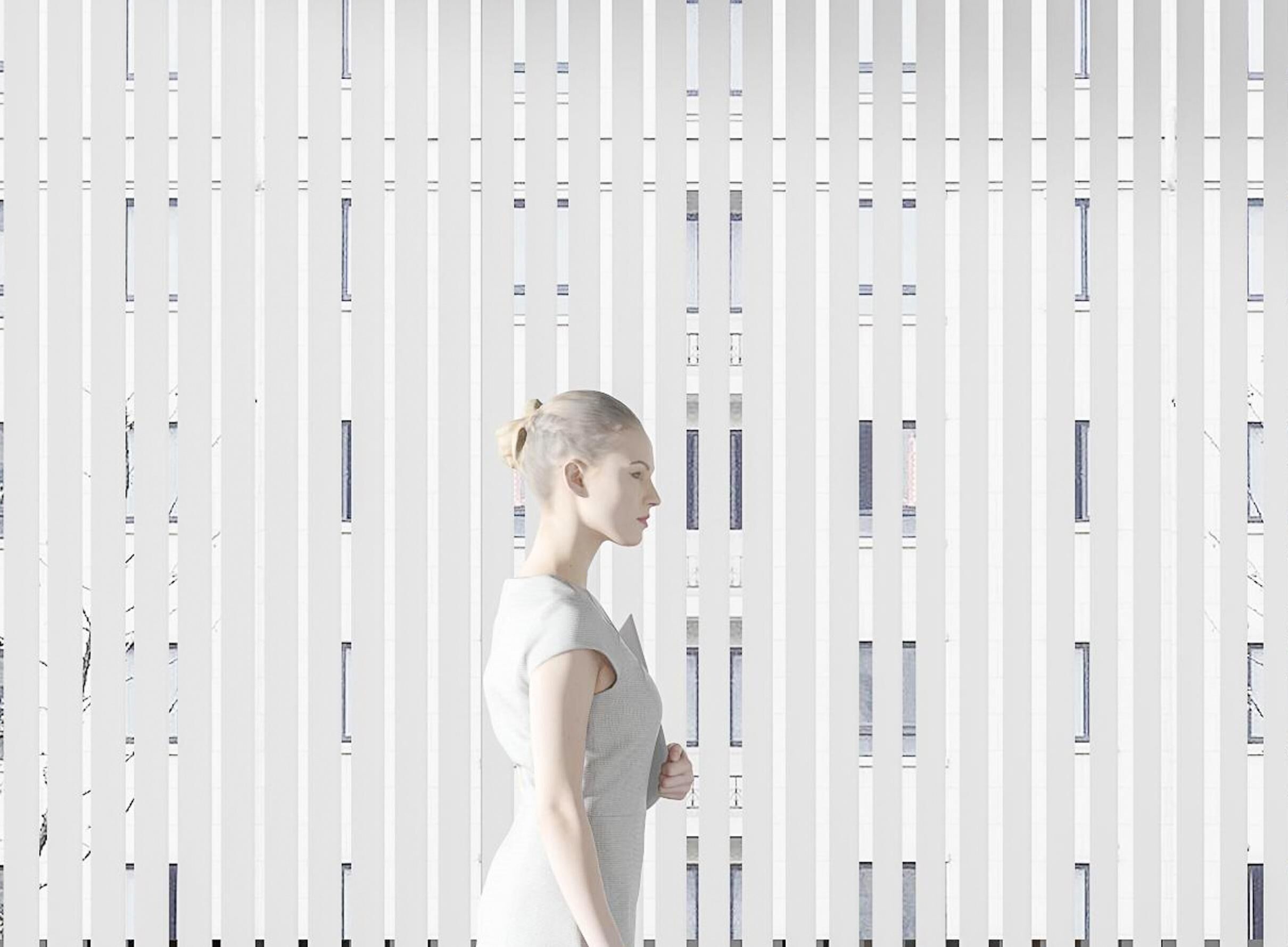 shutter hanging Modern curtain 3D model_4