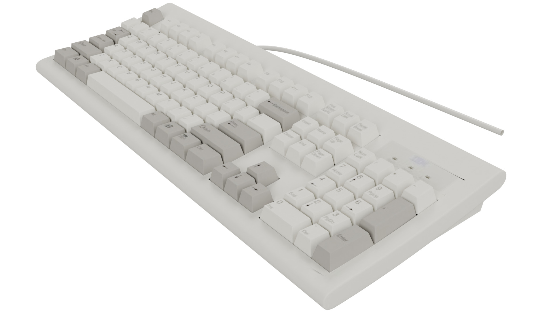 IBM Keyboard 3D model_2