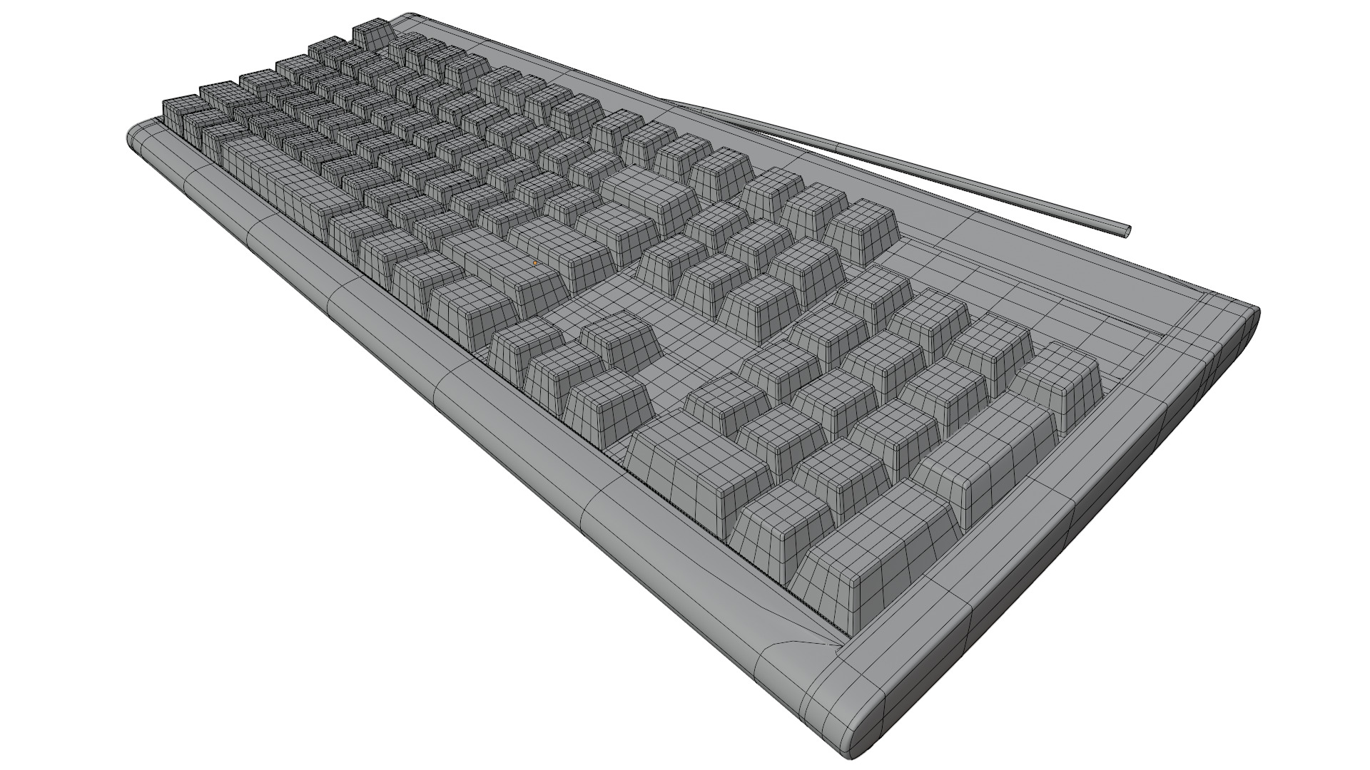IBM Keyboard 3D model_11