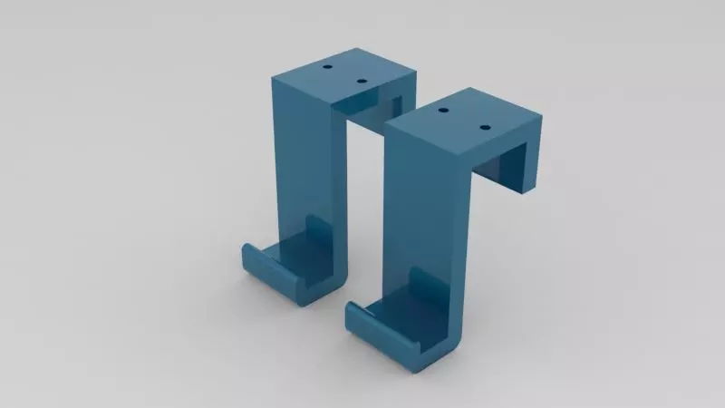 Towel Rack For Door 3D model_0