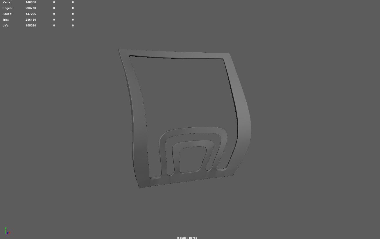 Backrest obj and UV done 3D model_3