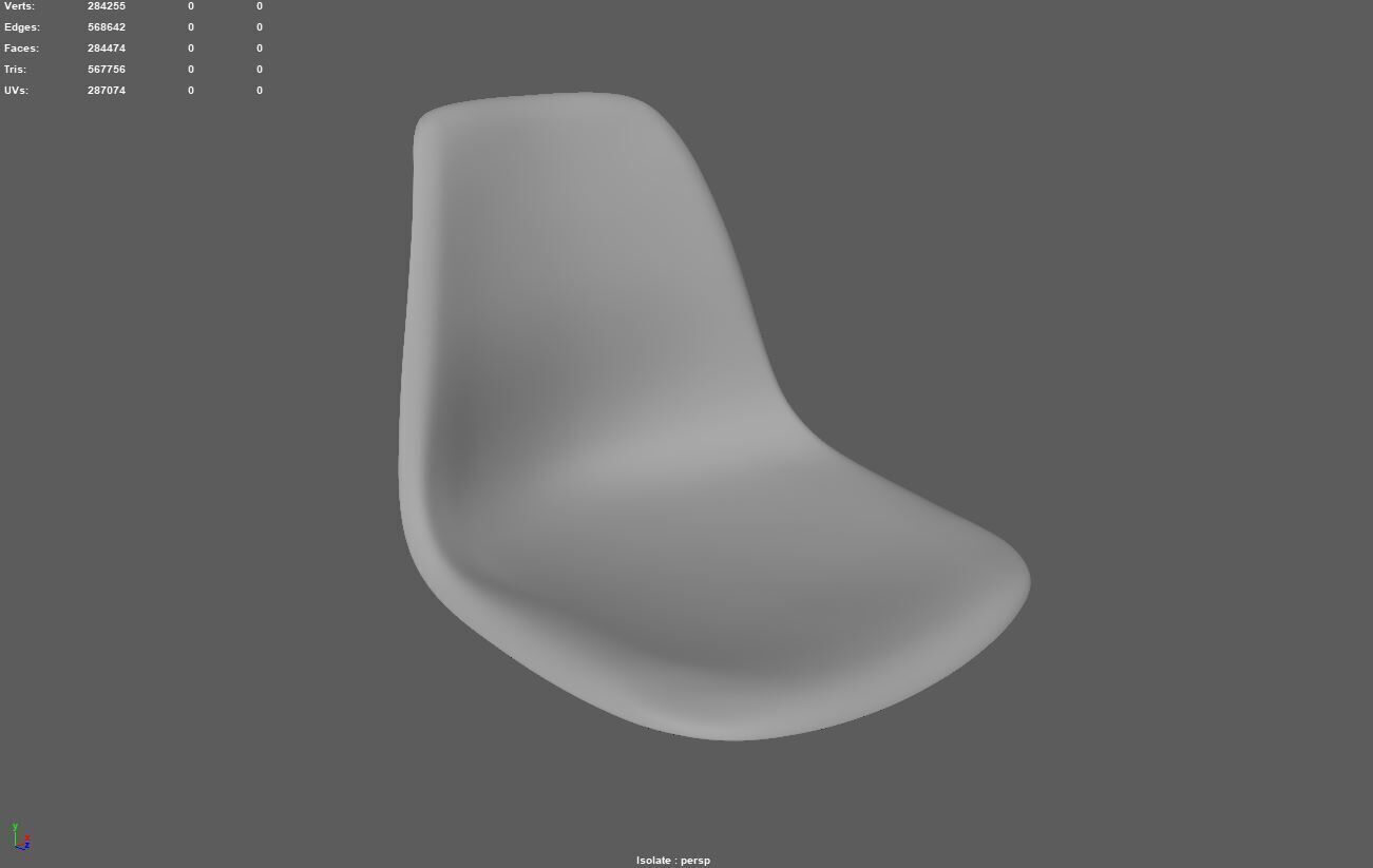 Backrest obj and UV done 3D model_7