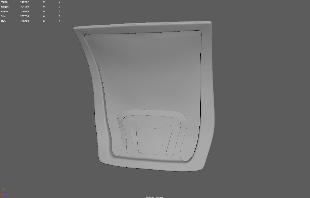 Backrest obj and UV done 3D model_4