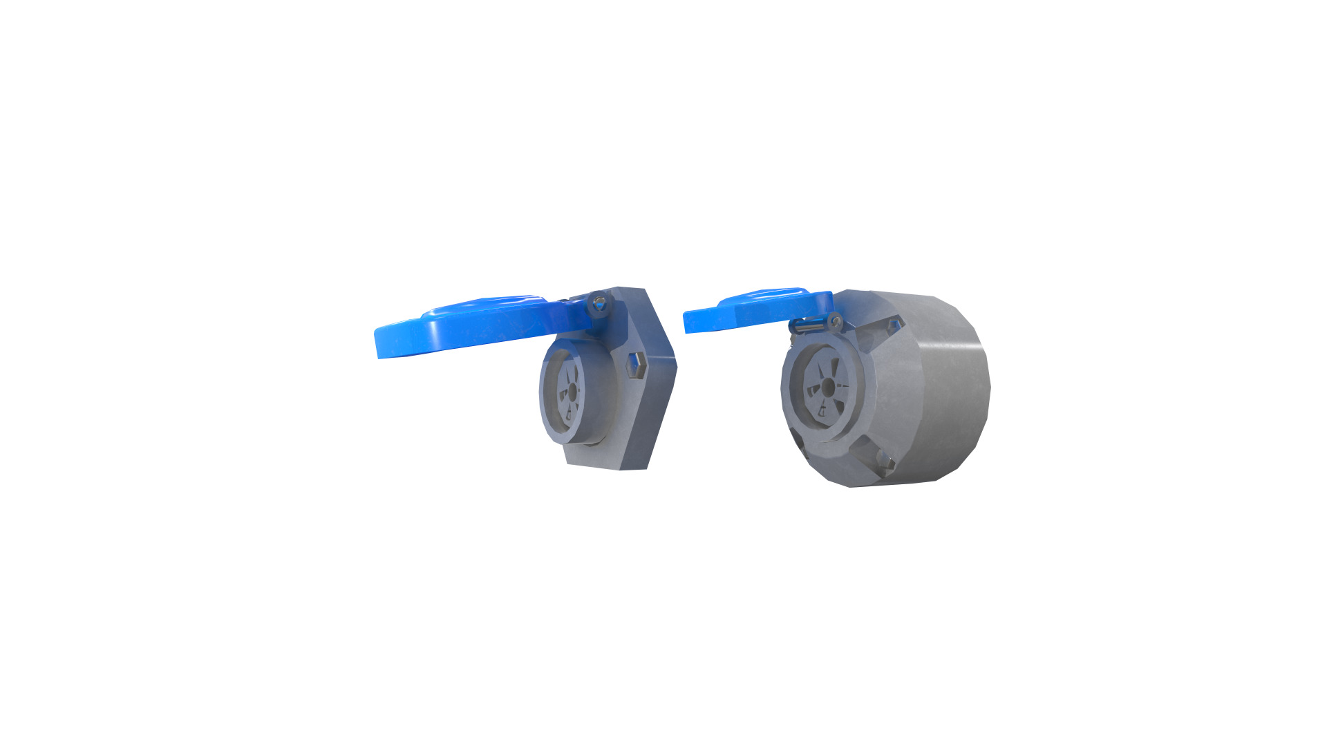 Electrical Socket Low-poly 3D model_4