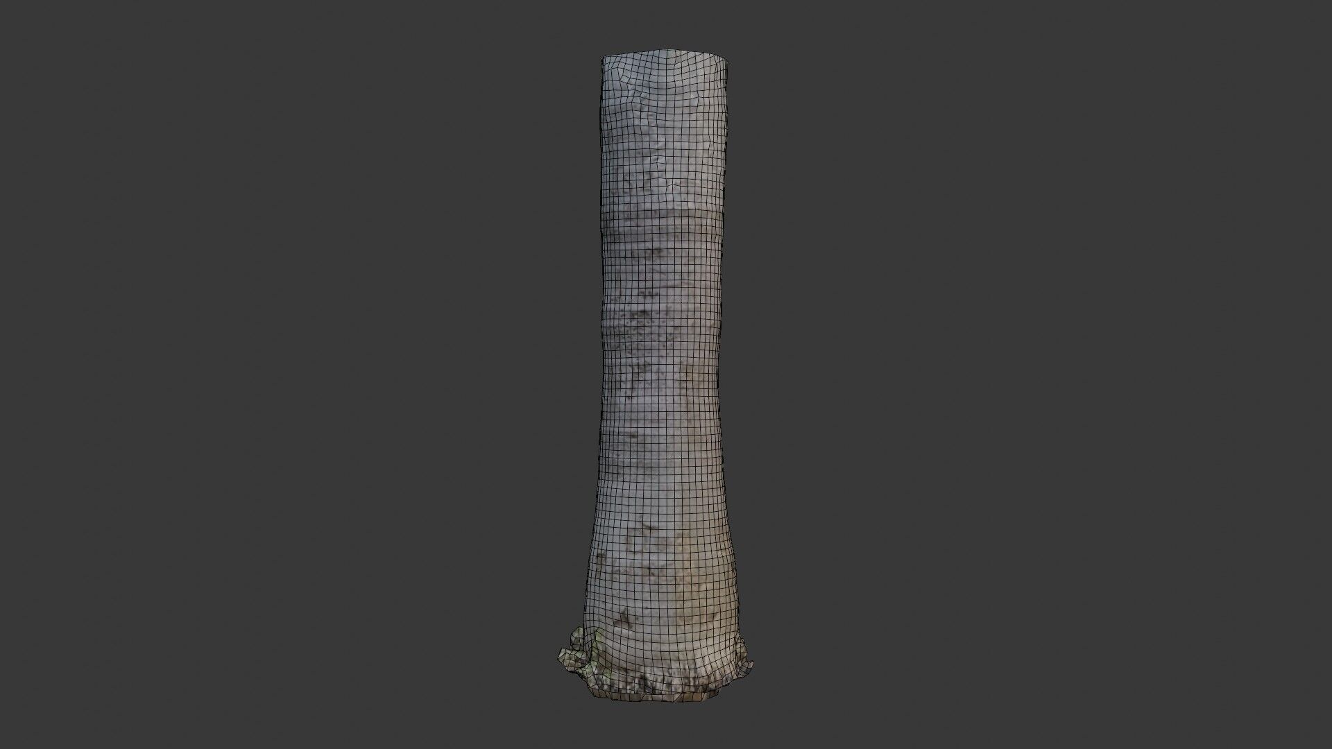 Graffiti Palm Tree Trunk 3D Scanned Model Low-poly 3D model_2