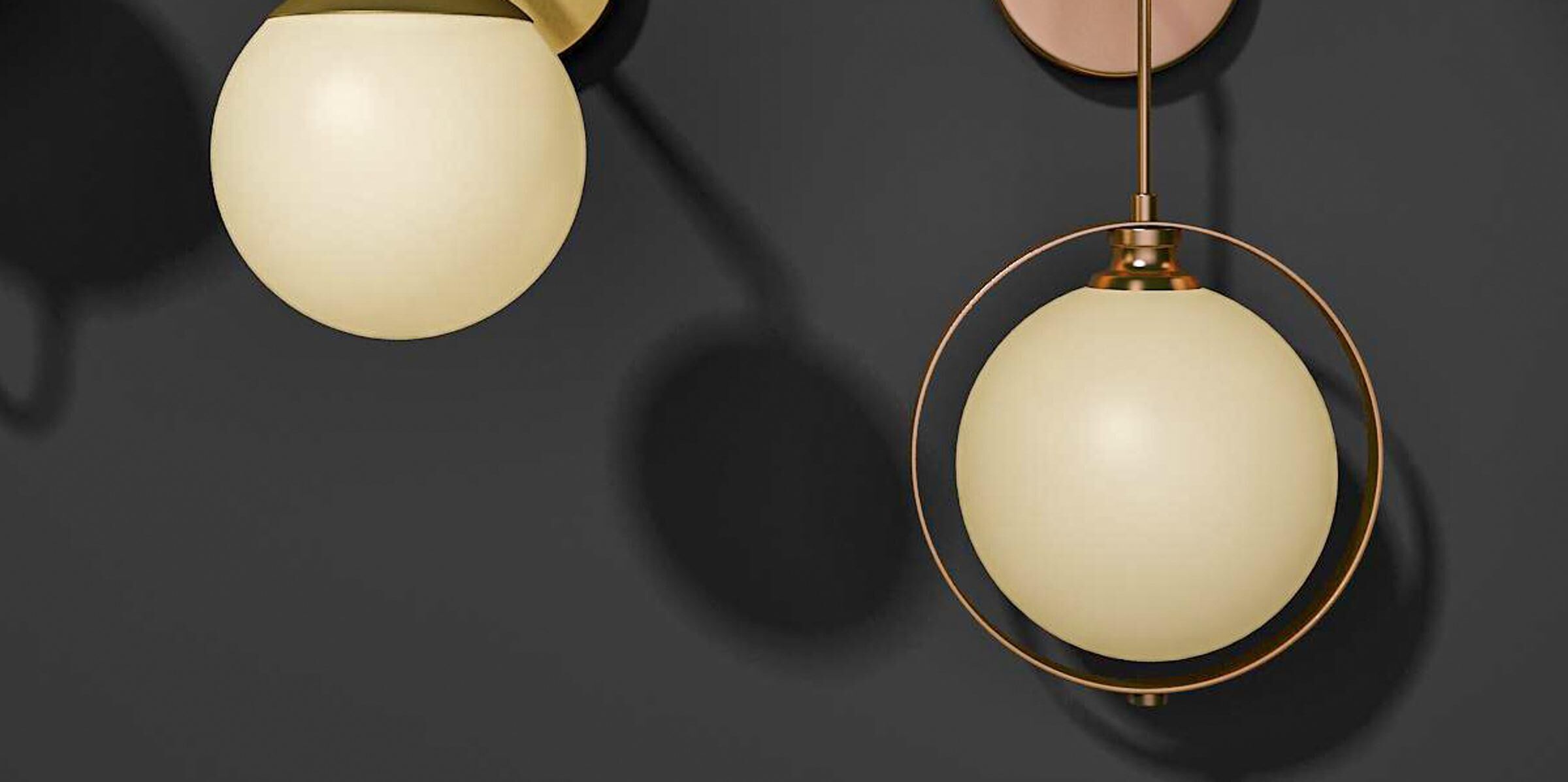 lamp wall metal Nordic 3D model_2