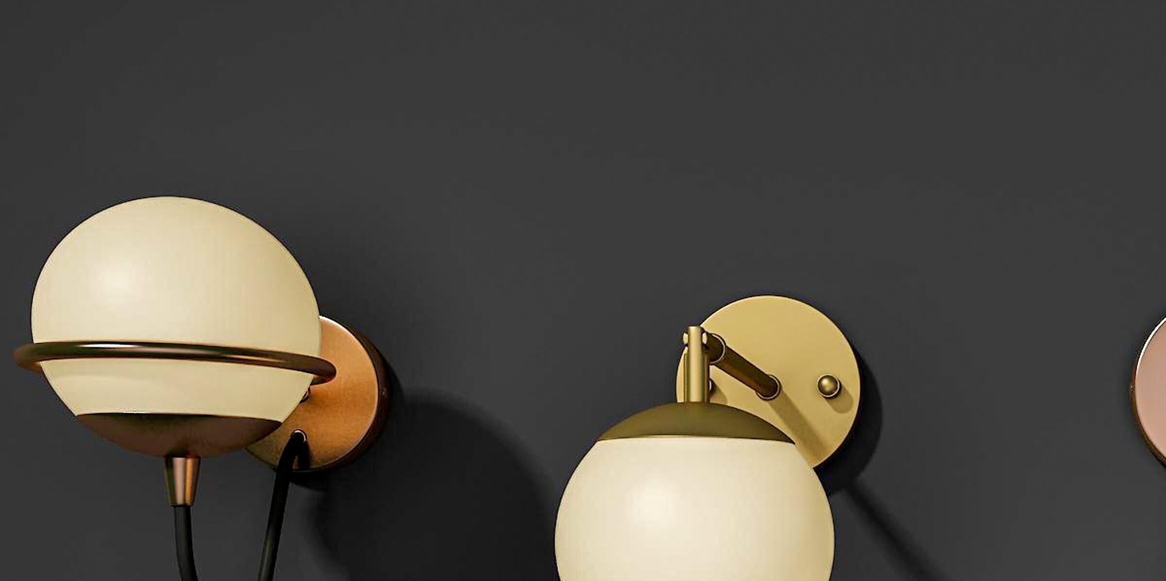 lamp wall metal Nordic 3D model_3