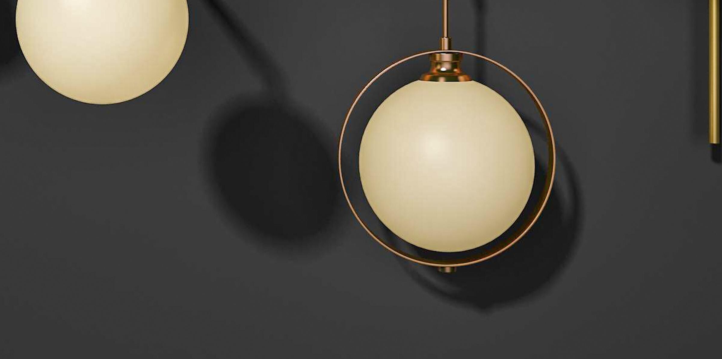 lamp wall metal Nordic 3D model_5