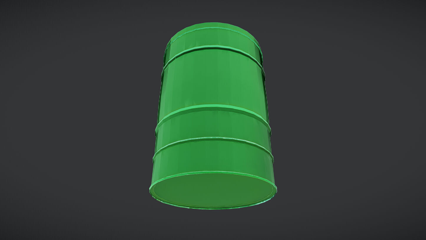 green toxic waste barrel2 3D model_6
