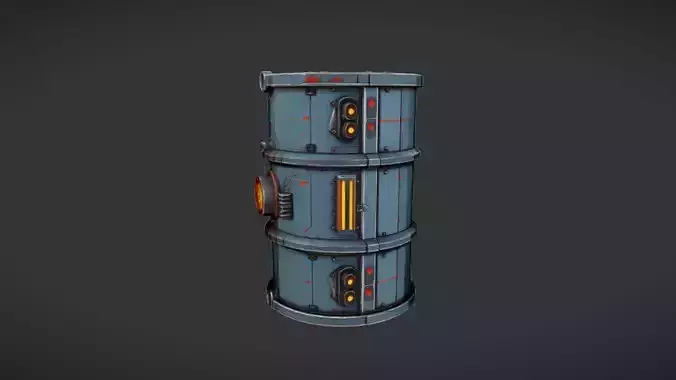 futuristic industrial barrel