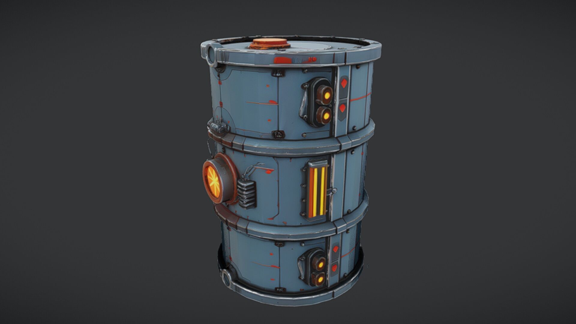 futuristic industrial barrel 3D model_20