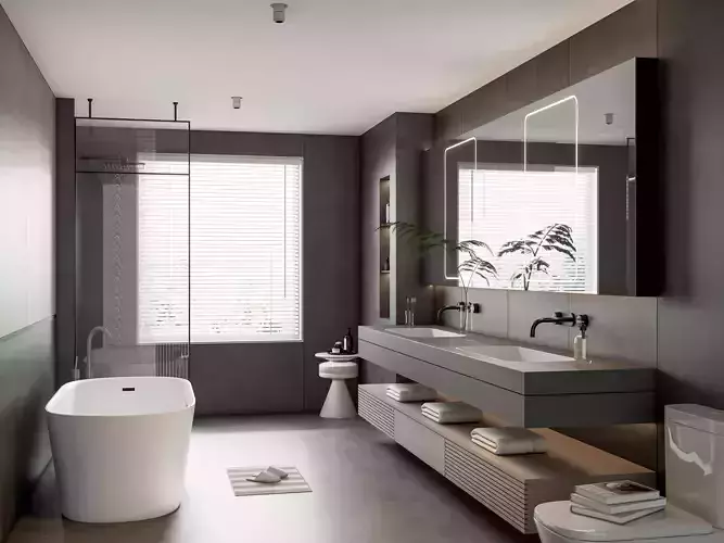 Bathroom 90 3D model