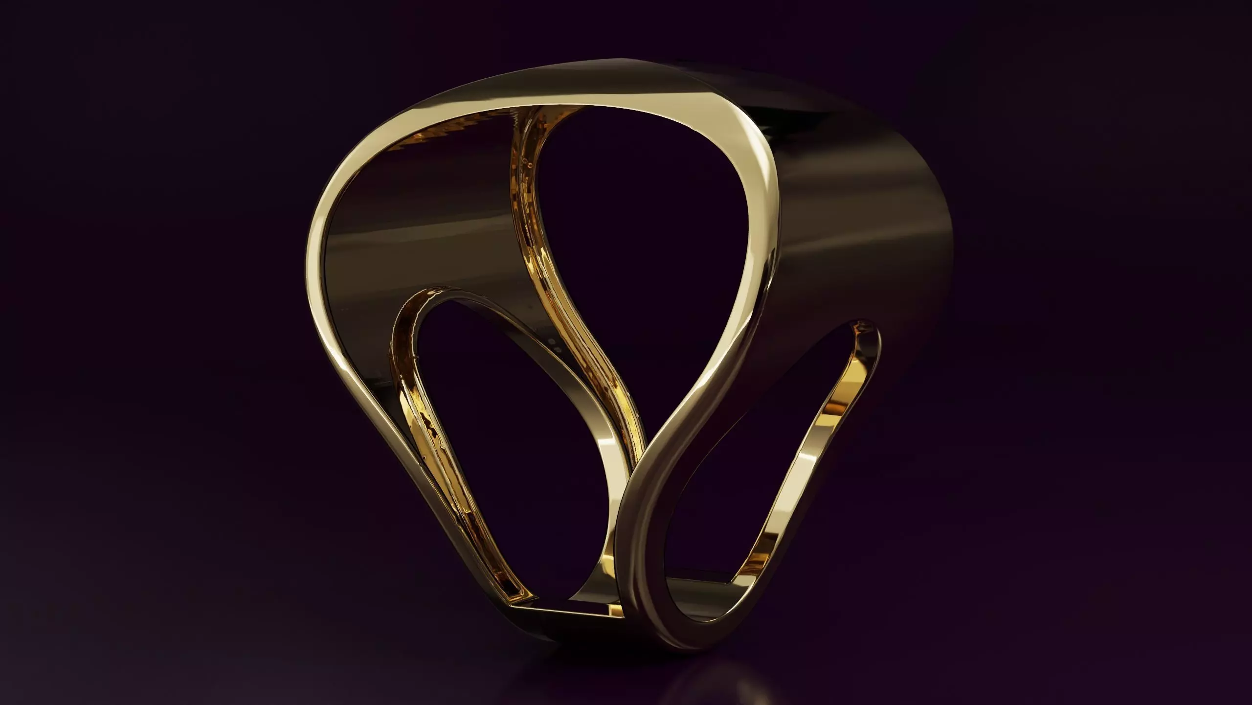 free form ring N46 3D print model