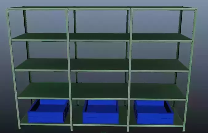 Industrial racks Low-poly 3D model
