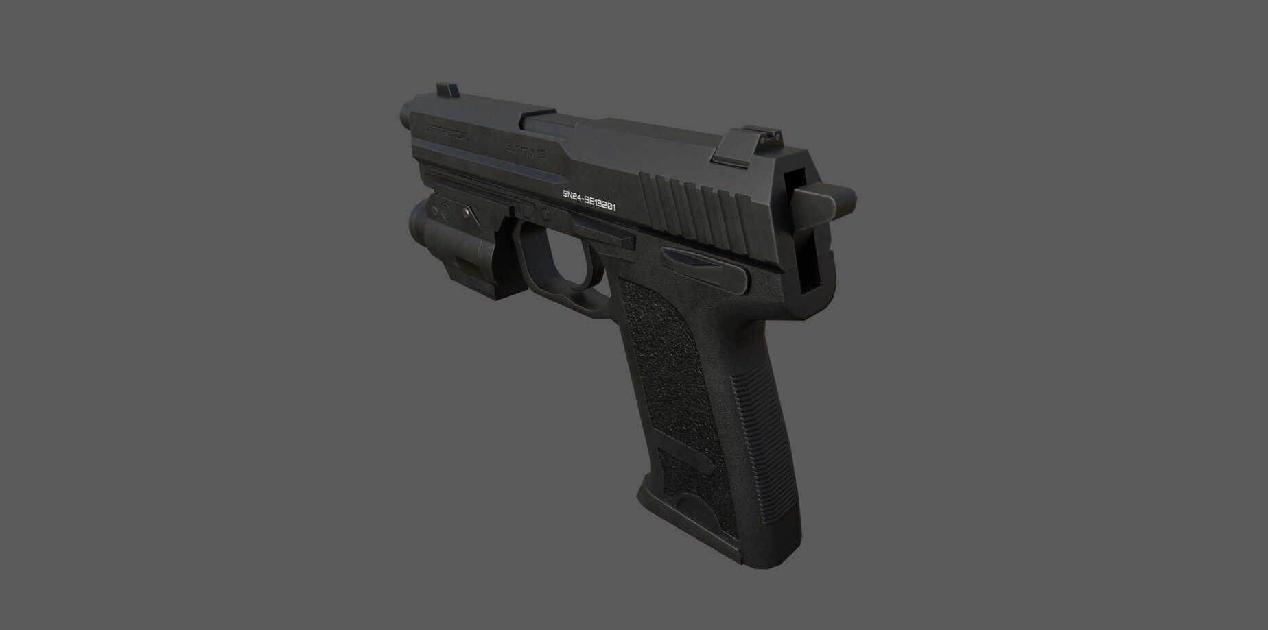 Handgun - USP Glock Game Model for games Low-poly 3D model_4