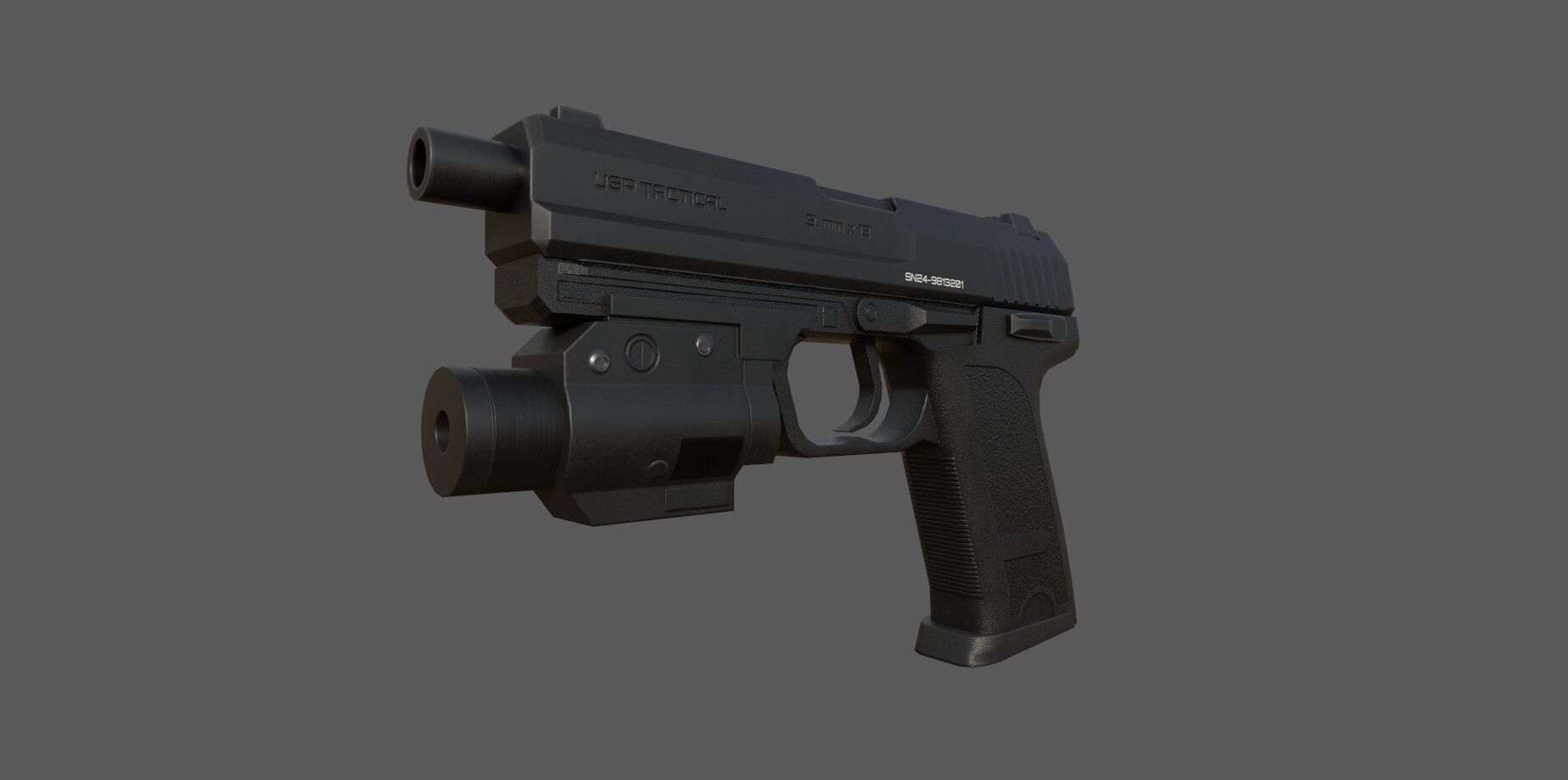 Handgun - USP Glock Game Model for games Low-poly 3D model_5